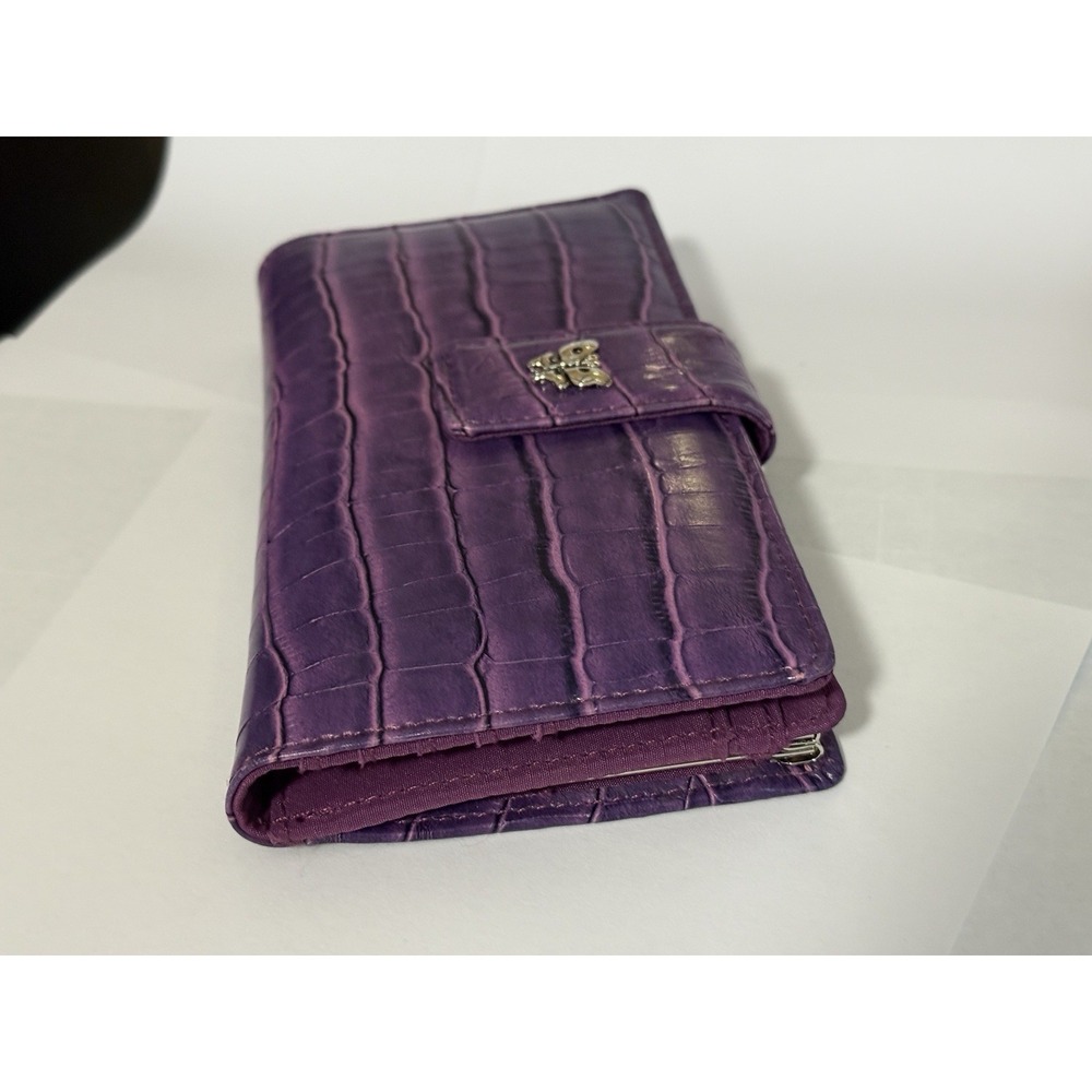 Large Mundi Purple w/ Butterfly Accent Women's Wallet - Picture 4 of 10